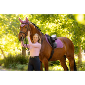 LeMieux Zadeldekje Suede Close Contact Square Springen Mallow