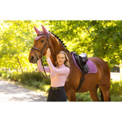 LeMieux Zadeldekje Suede Close Contact Square Springen Mallow