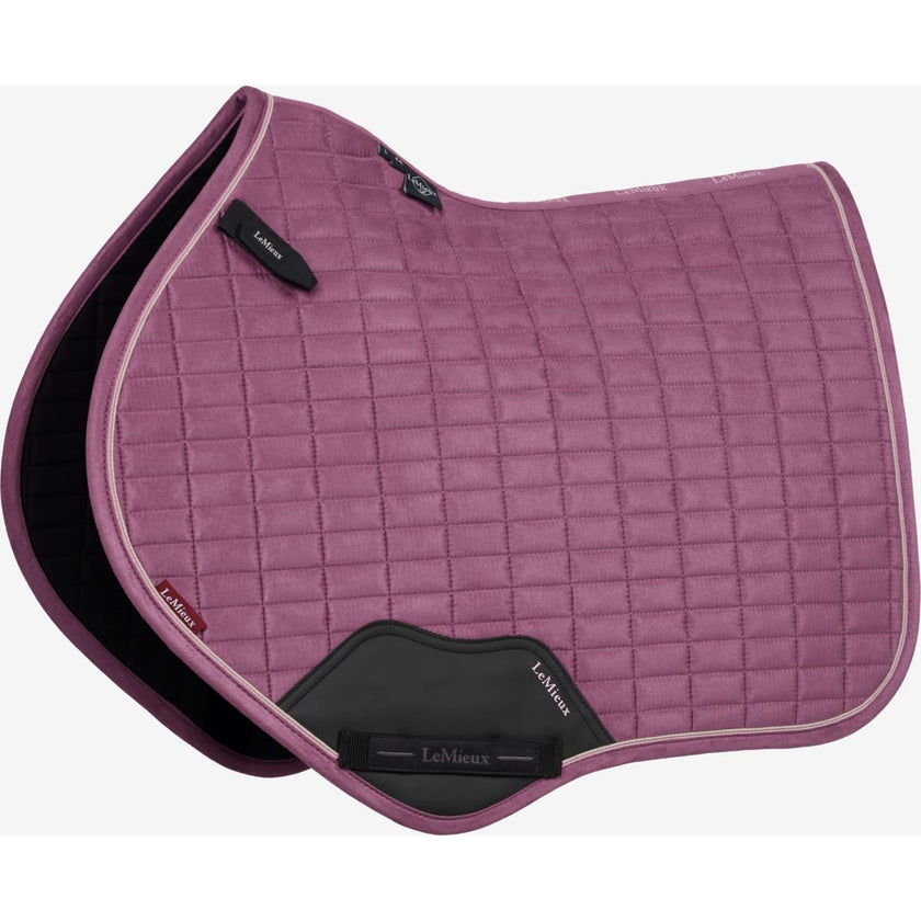 LeMieux Zadeldekje Suede Close Contact Square Springen Mallow