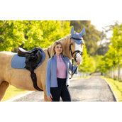 LeMieux Zadeldekje Suede Close Contact Square Springen Powder Blue