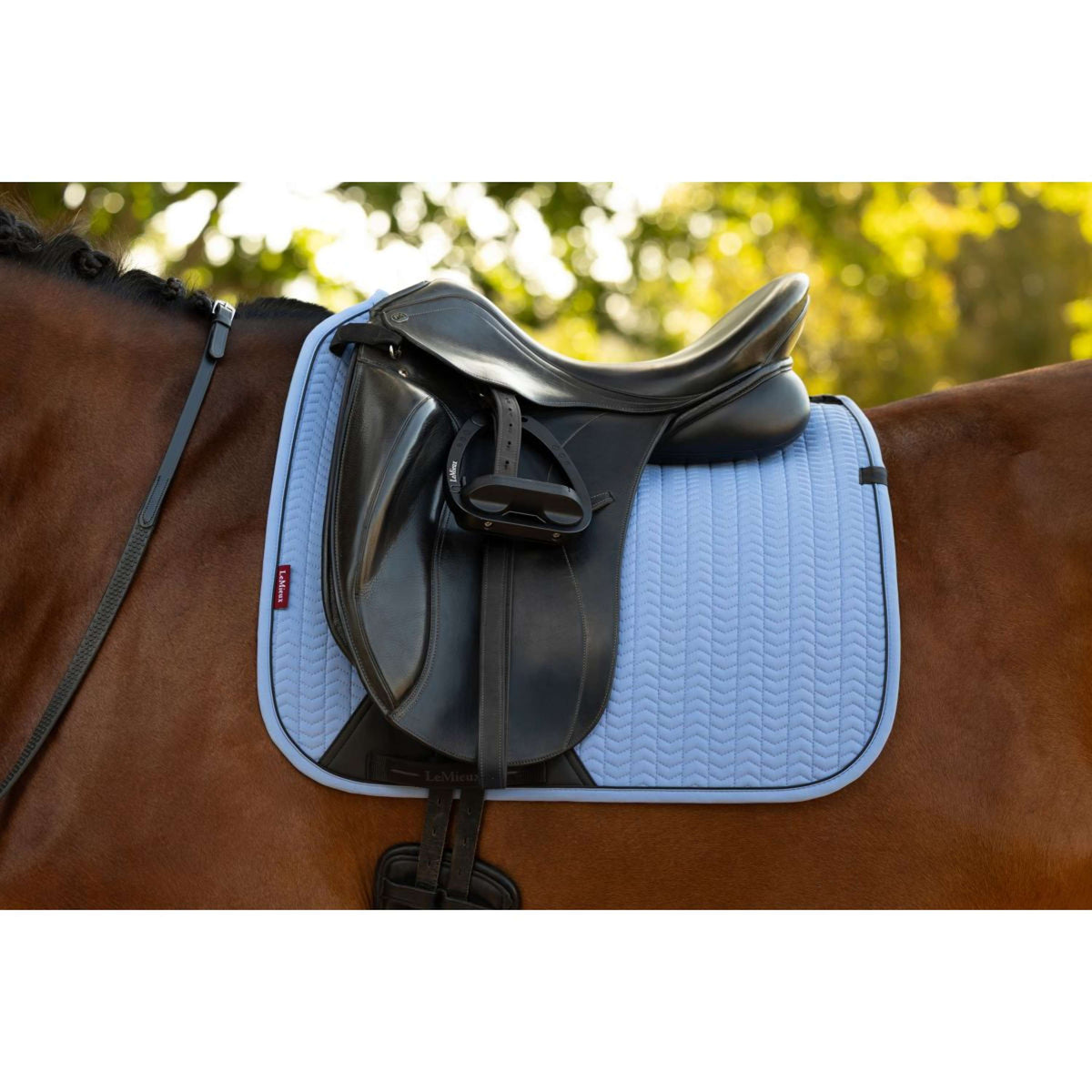 LeMieux Zadeldekje Essence Square Dressuur Powder Blue