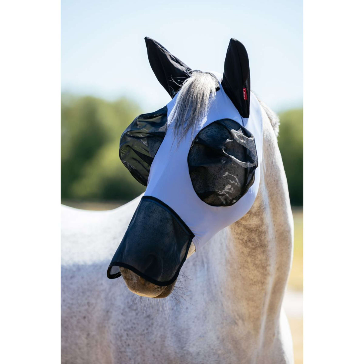 LeMieux Vliegenmasker Bug Relief Met Neusnetje Powder Blue