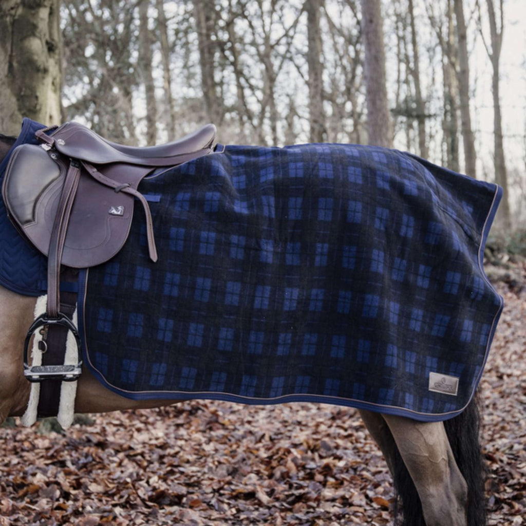 Kentucky Uitrijdeken Vierkant Heavy Fleece Donker Blauw