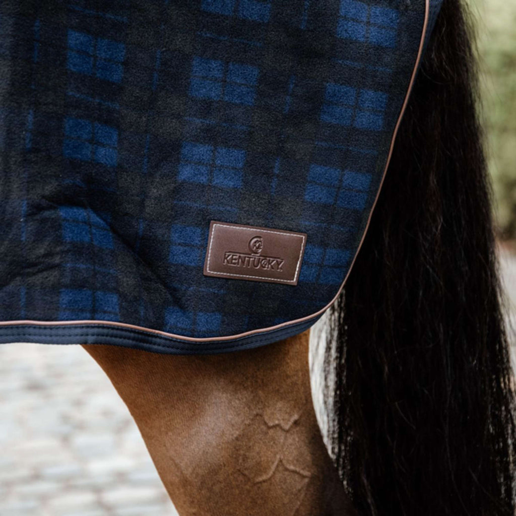 Kentucky Uitrijdeken Vierkant Heavy Fleece Donker Blauw