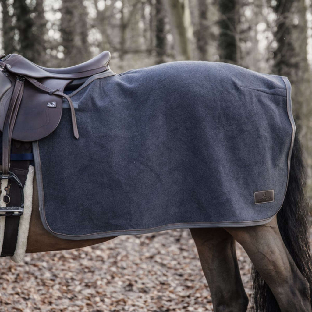 Kentucky Uitrijdeken Vierkant Heavy Fleece Donkergrijs