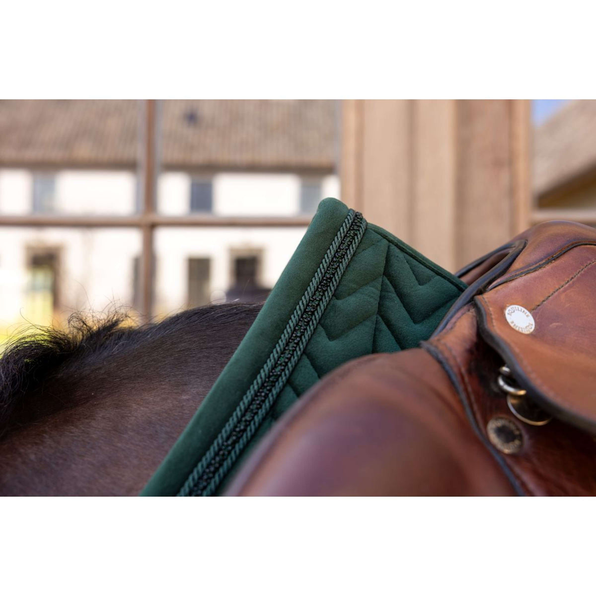 Kentucky Zadeldekje Velvet Mini Pearls Springen Pine Green