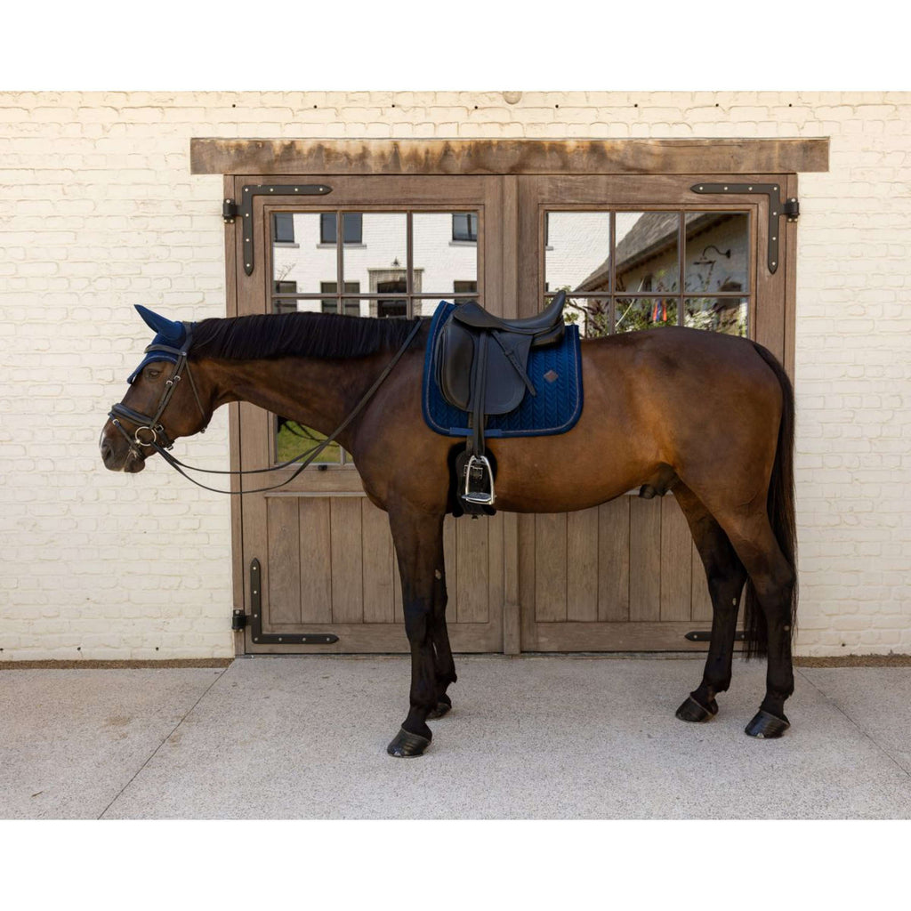 Kentucky Zadeldekje Velvet Mini Pearls Dressuur Navy