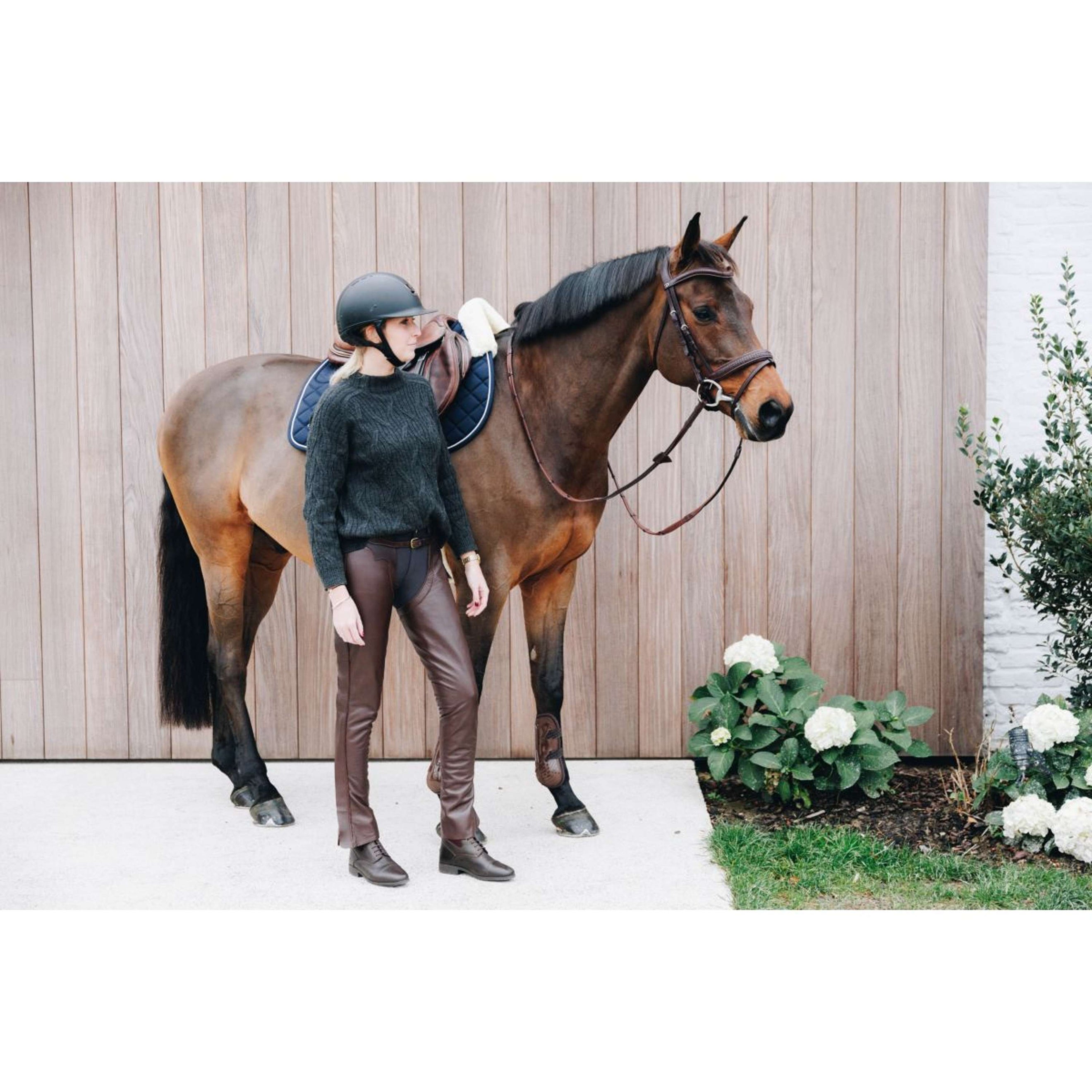 Dyon Lange Chaps Leer Standard Bruin Dyon Lange Chaps Leer Standard Bruin