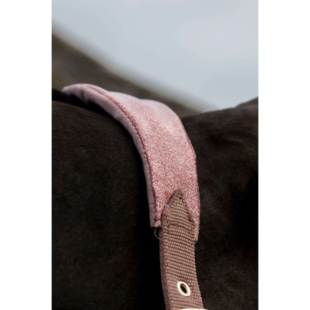Kentucky Halster Velvet Glitter Unicorn Oud Roze