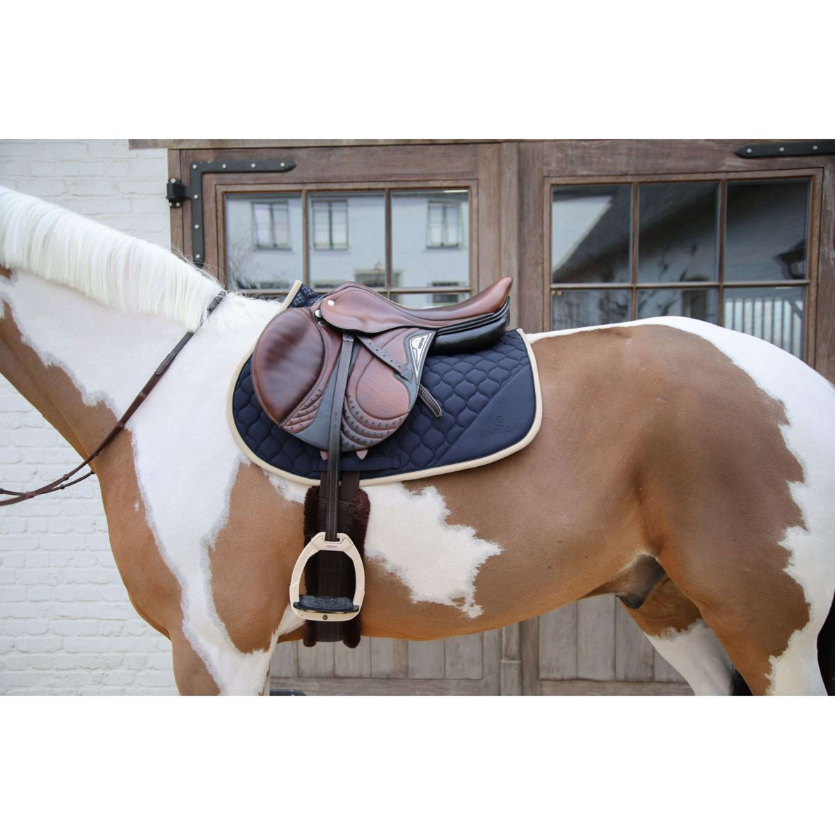 Kentucky Zadeldekje Softshell Onion Quilt Springen Navy/Beige