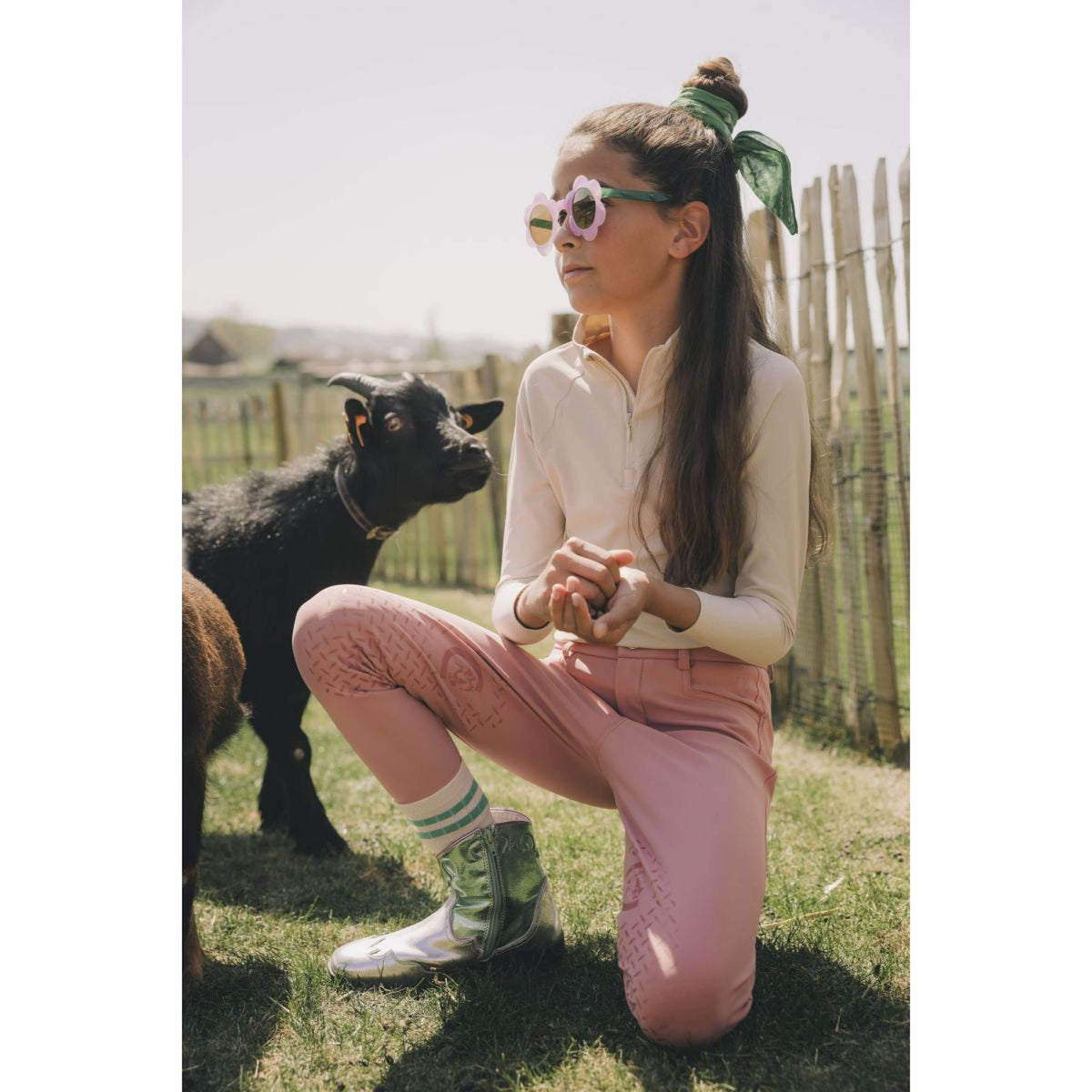 Kentucky Rijbroek Miami City Knee Grip Girls Old Rose