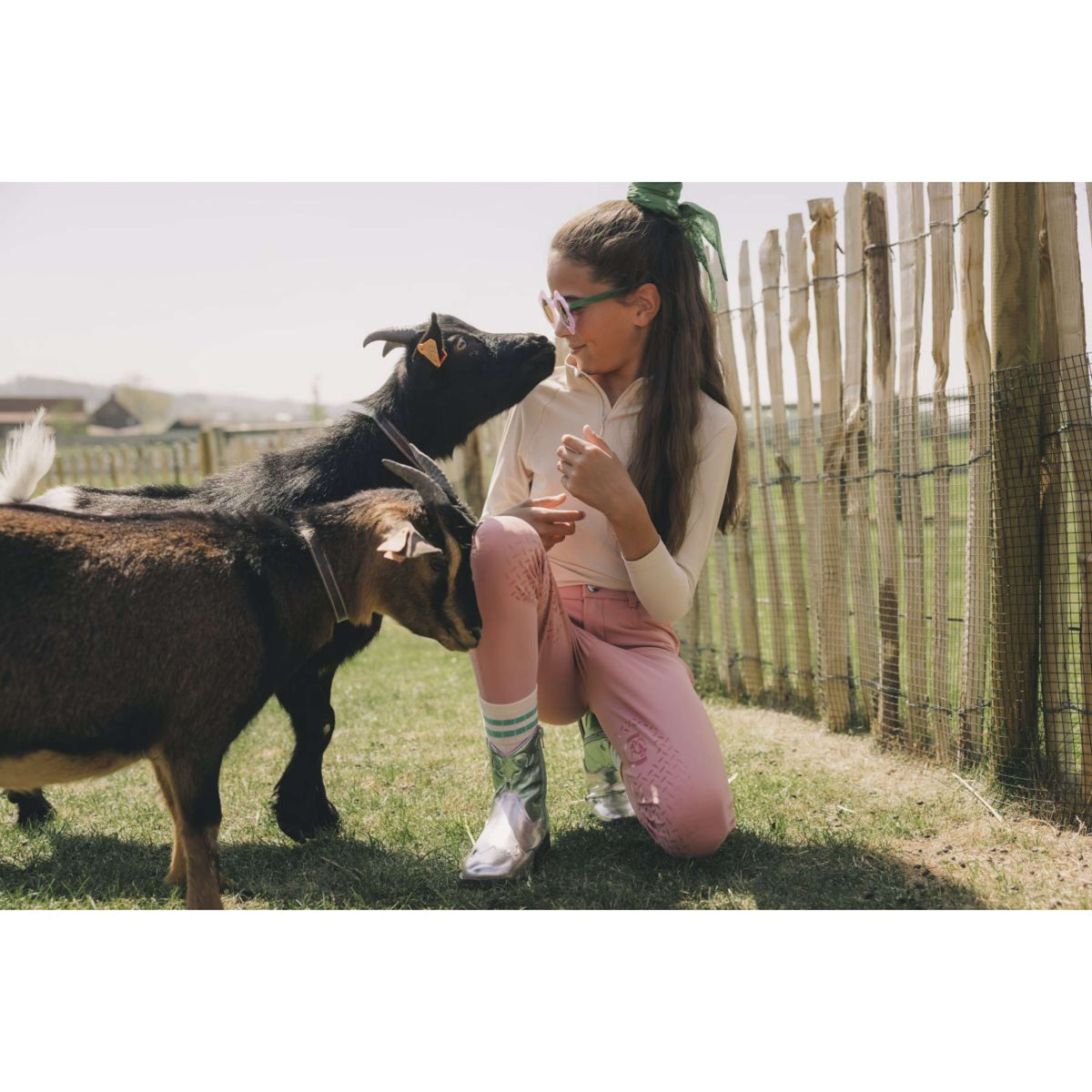 Kentucky Rijbroek Miami City Knee Grip Girls Old Rose