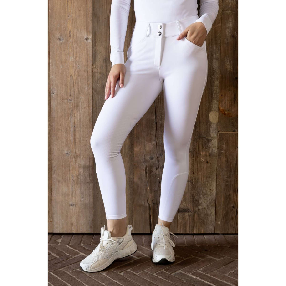 Kentucky Rijbroek Miami Knee Grip Dames Wit