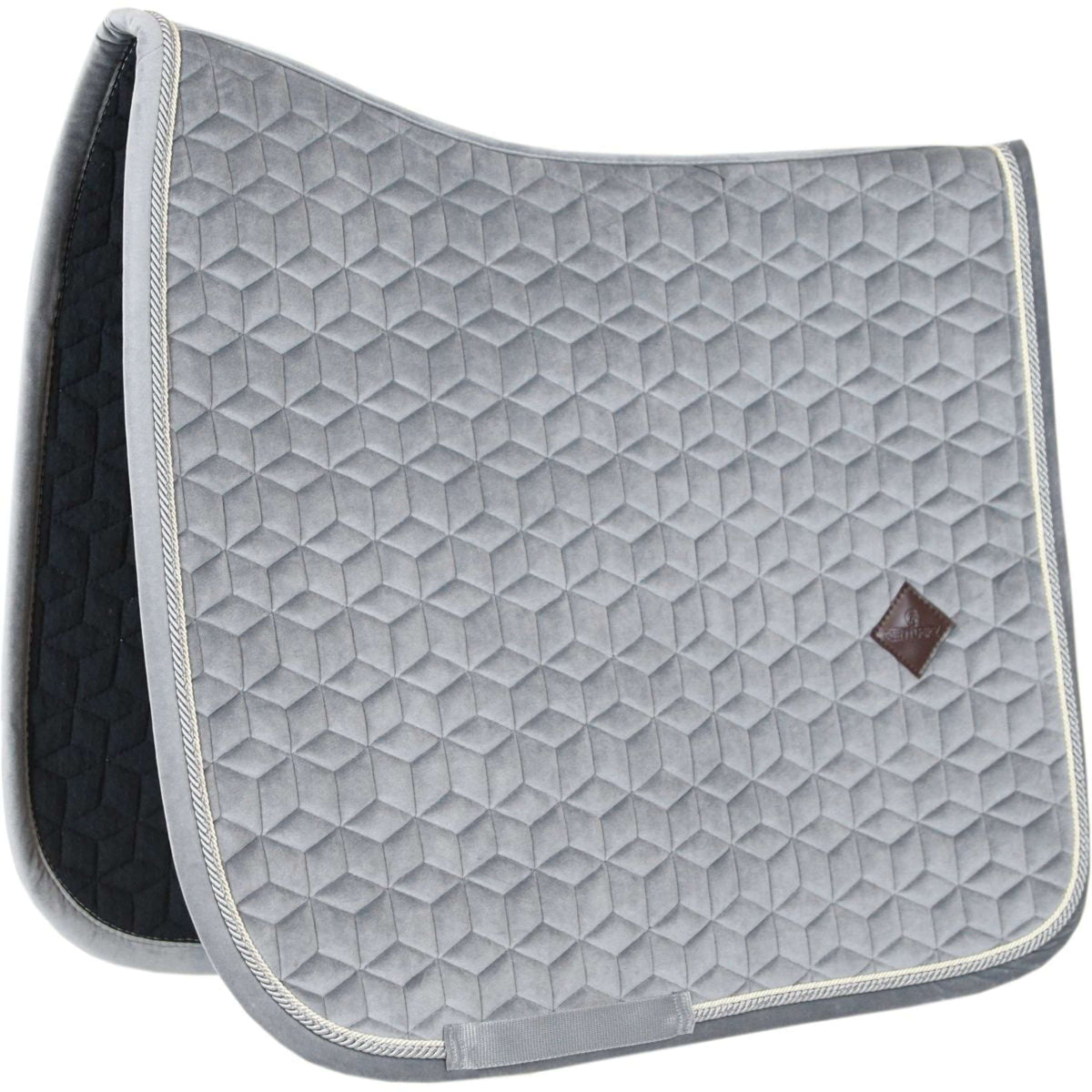 Kentucky Zadeldekje Basic Velvet Dressuur Grijs
