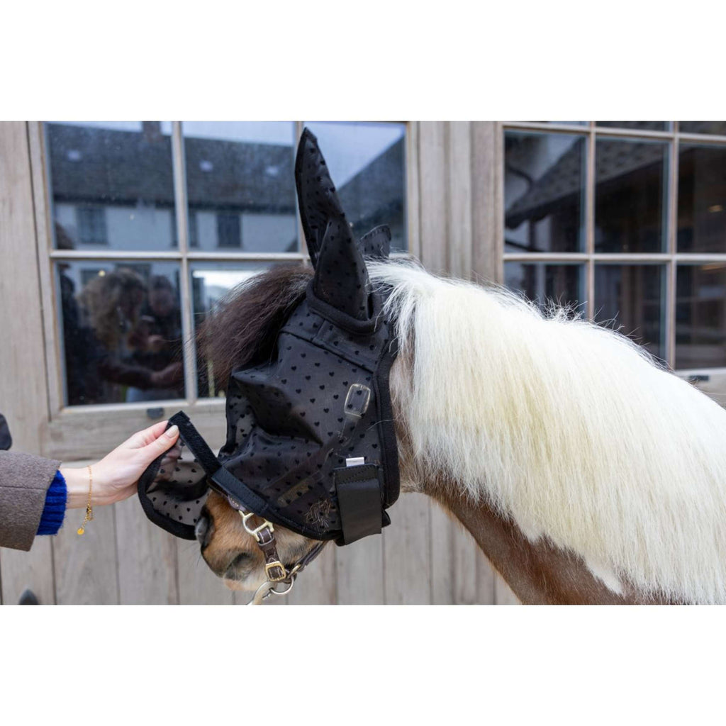 Kentucky Vliegenmasker Heart met Oren en Neus Zwart