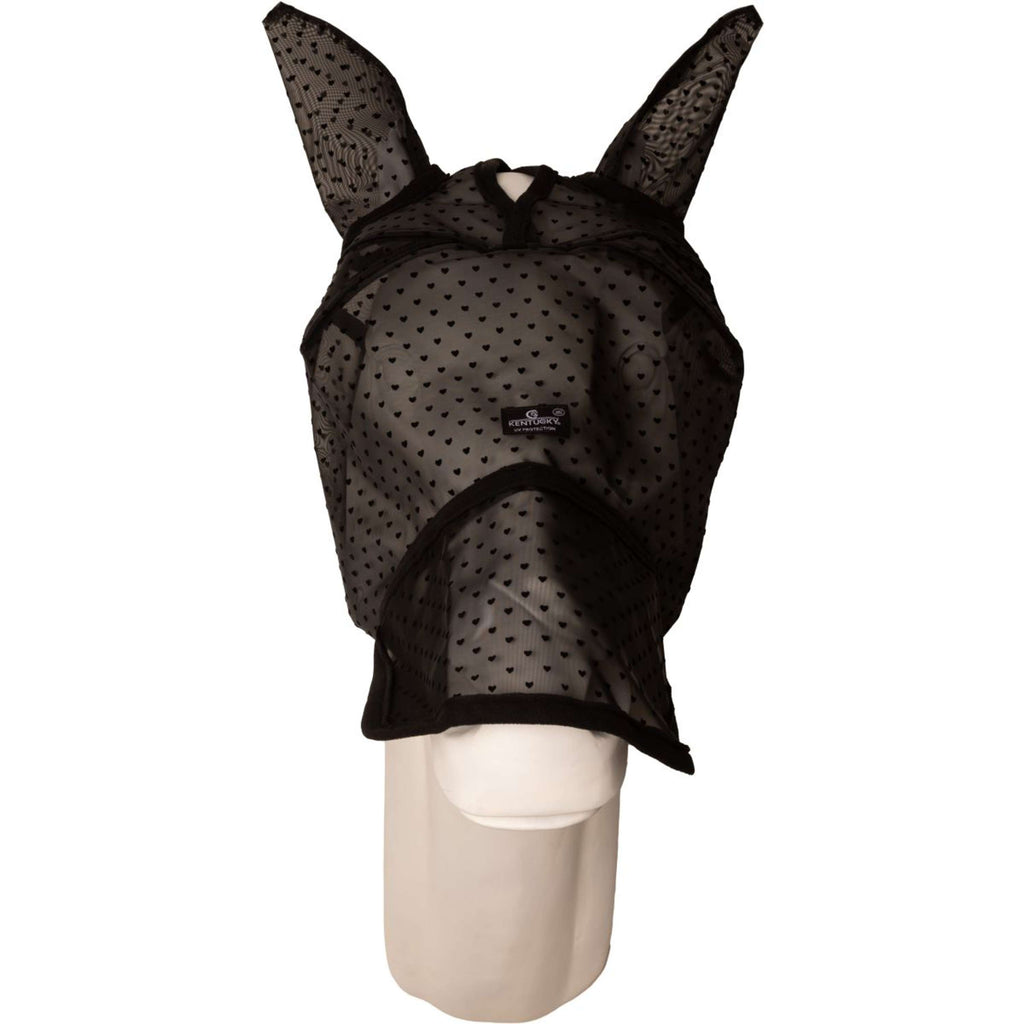 Kentucky Vliegenmasker Heart met Oren en Neus Zwart