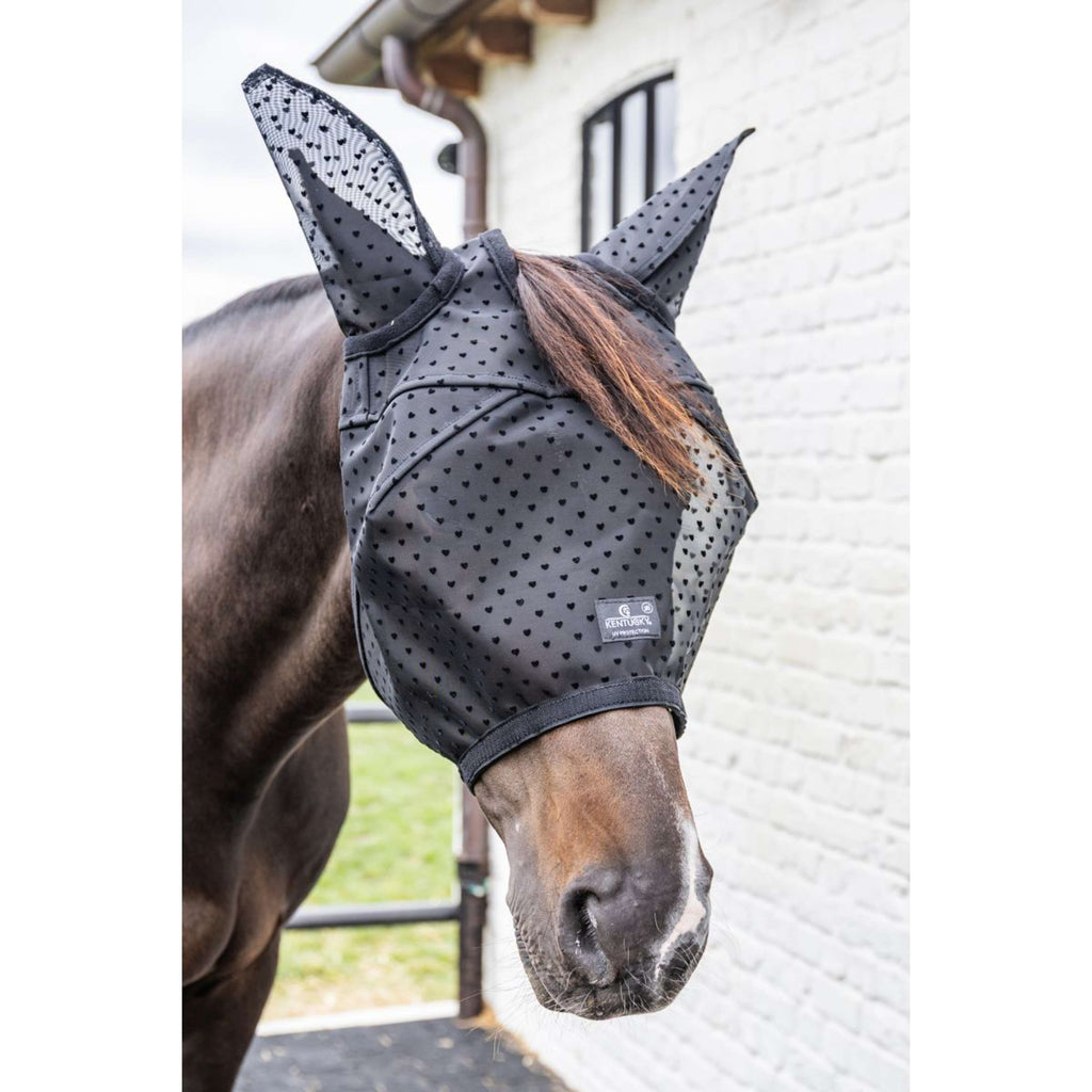 Kentucky Vliegenmasker Heart met Oren en Neus Zwart