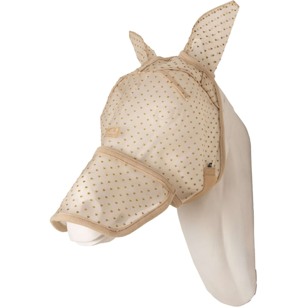 Kentucky Vliegenmasker Heart met Oren en Neus Beige