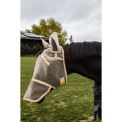 Kentucky Vliegenmasker Heart met Oren en Neus Beige