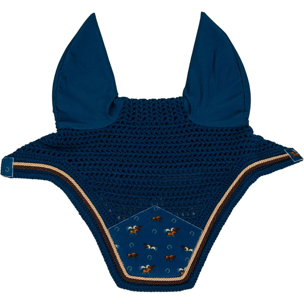 Kentucky Oornetje Wellington Velvet Horse Printing Navy