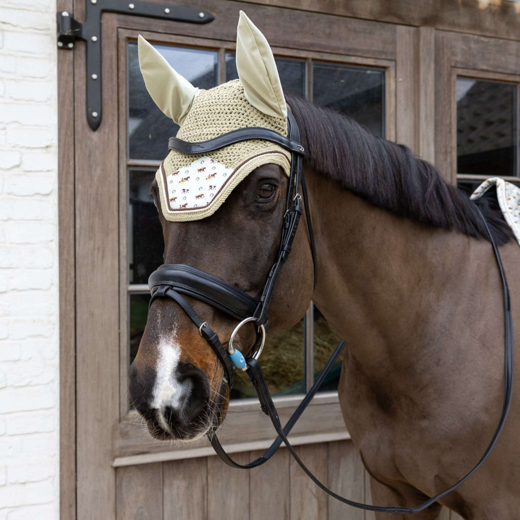 Kentucky Oornetje Wellington Velvet Horse Printing Beige