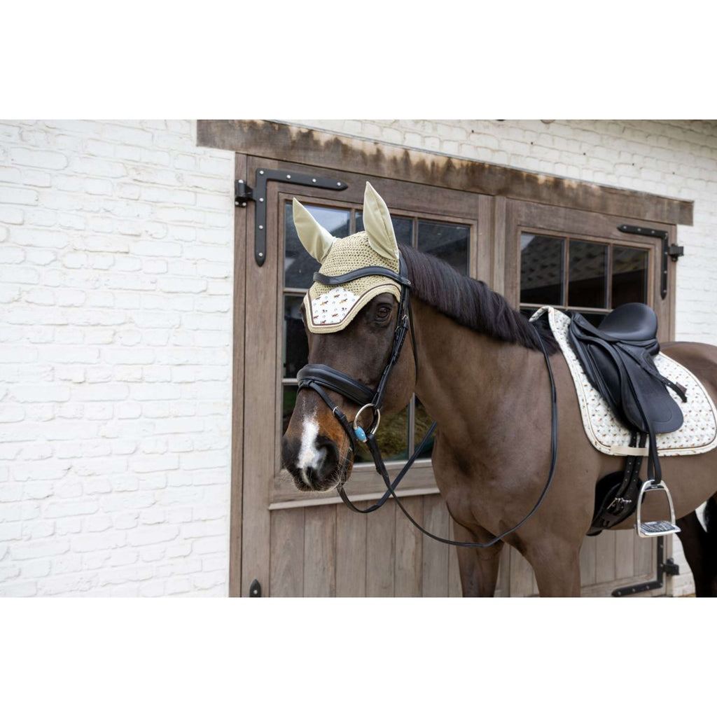 Kentucky Oornetje Wellington Velvet Horse Printing Beige