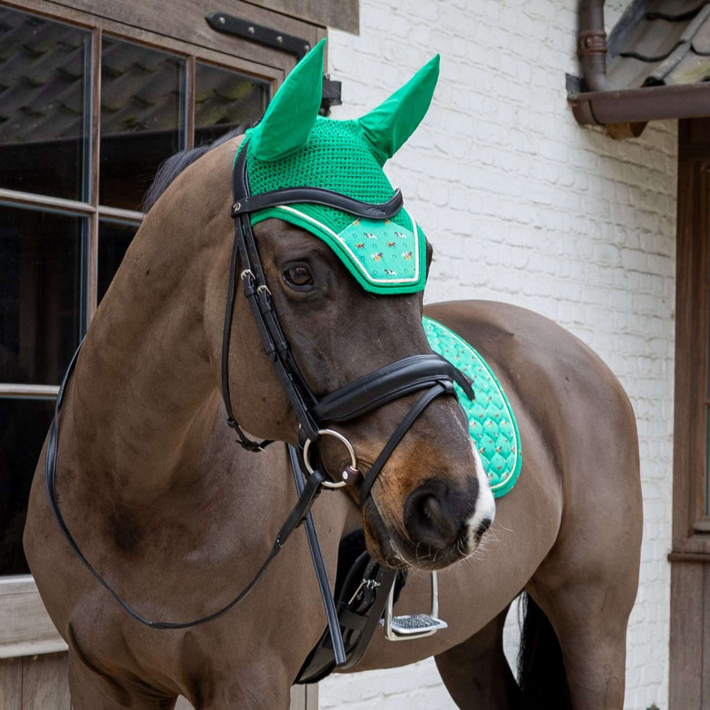Kentucky Oornetje Wellington Velvet Horse Printing Groen