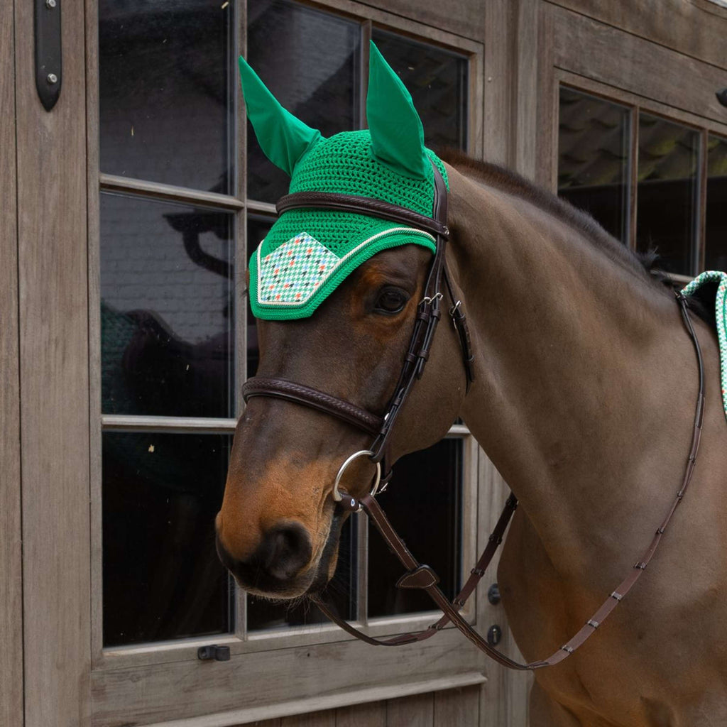 Kentucky Oornetje Wellington Velvet Pied De Poule Licht Groen