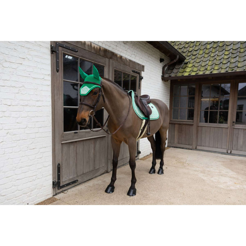 Kentucky Oornetje Wellington Velvet Pied De Poule Licht Groen