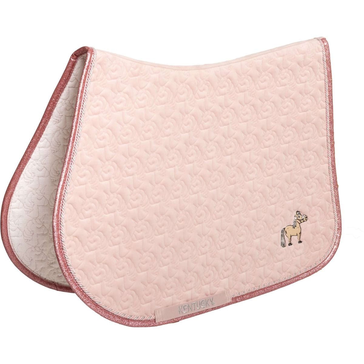 Kentucky Zadeldekje Unicorn Head Glitter Springen Soft Rose