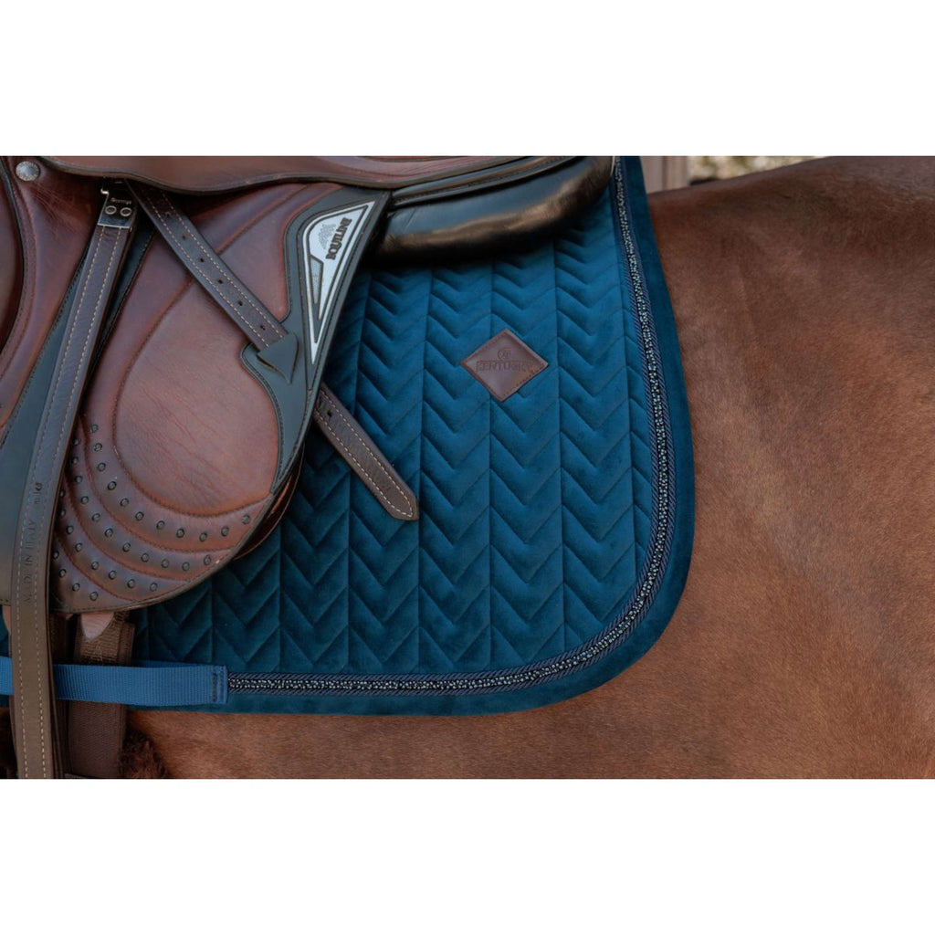Kentucky Zadeldekje Velvet Mini Pearls Springen Navy