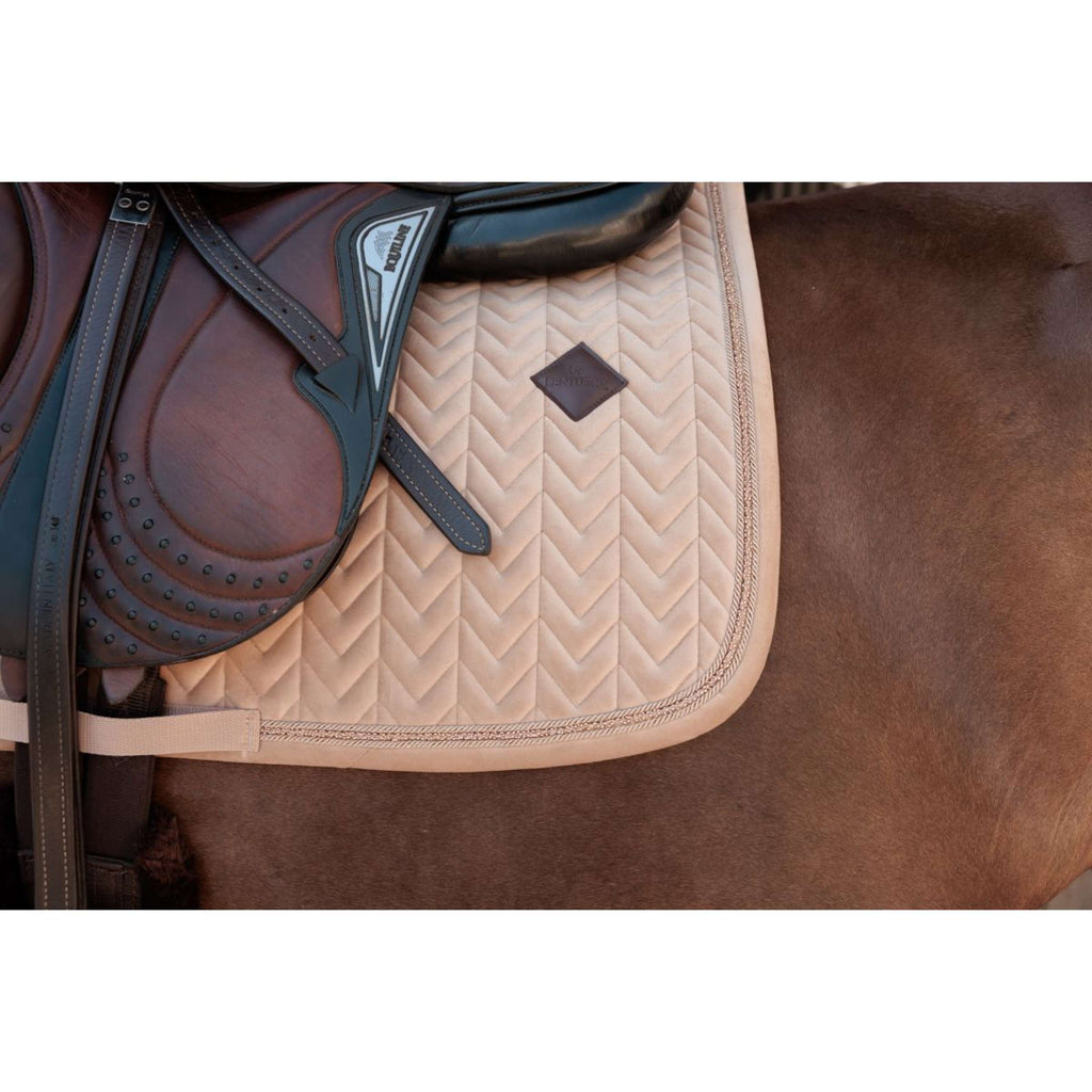 Kentucky Zadeldekje Velvet Mini Pearls Springen Beige