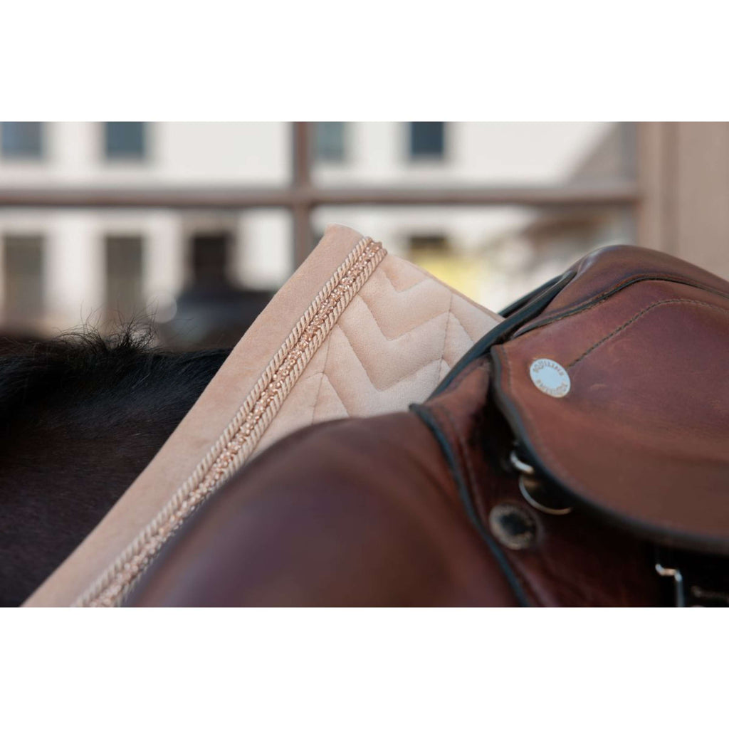 Kentucky Zadeldekje Velvet Mini Pearls Springen Beige