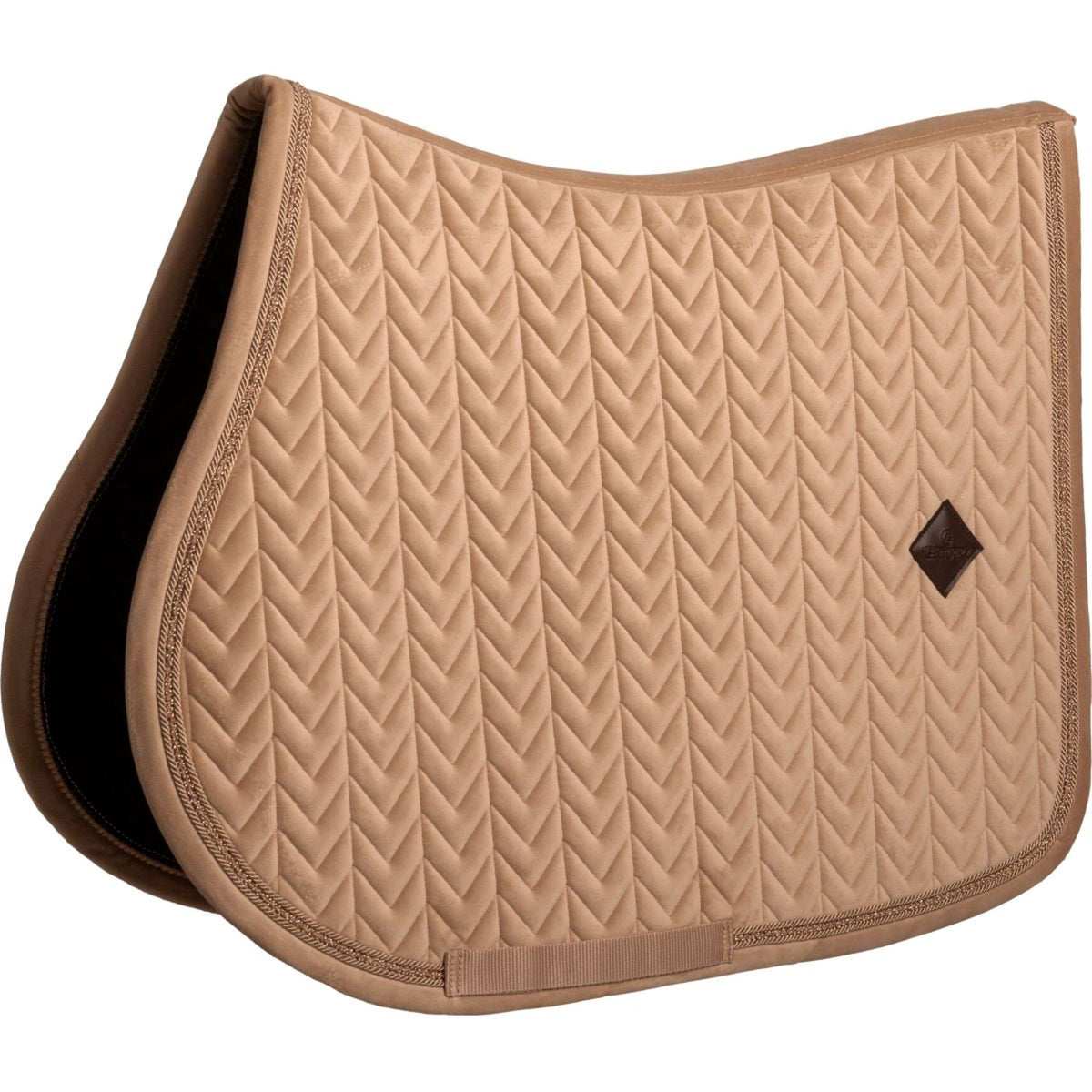 Kentucky Zadeldekje Velvet Mini Pearls Springen Beige