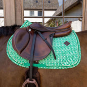 Kentucky Zadeldekje Velvet Maze Cipher Springen Wit/Groen