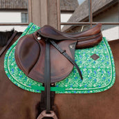 Kentucky Zadeldekje Velvet Paisley Garden Springen Groen/Navy