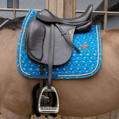 Kentucky Zadeldekje Velvet Horse Printing Dressuur Navy