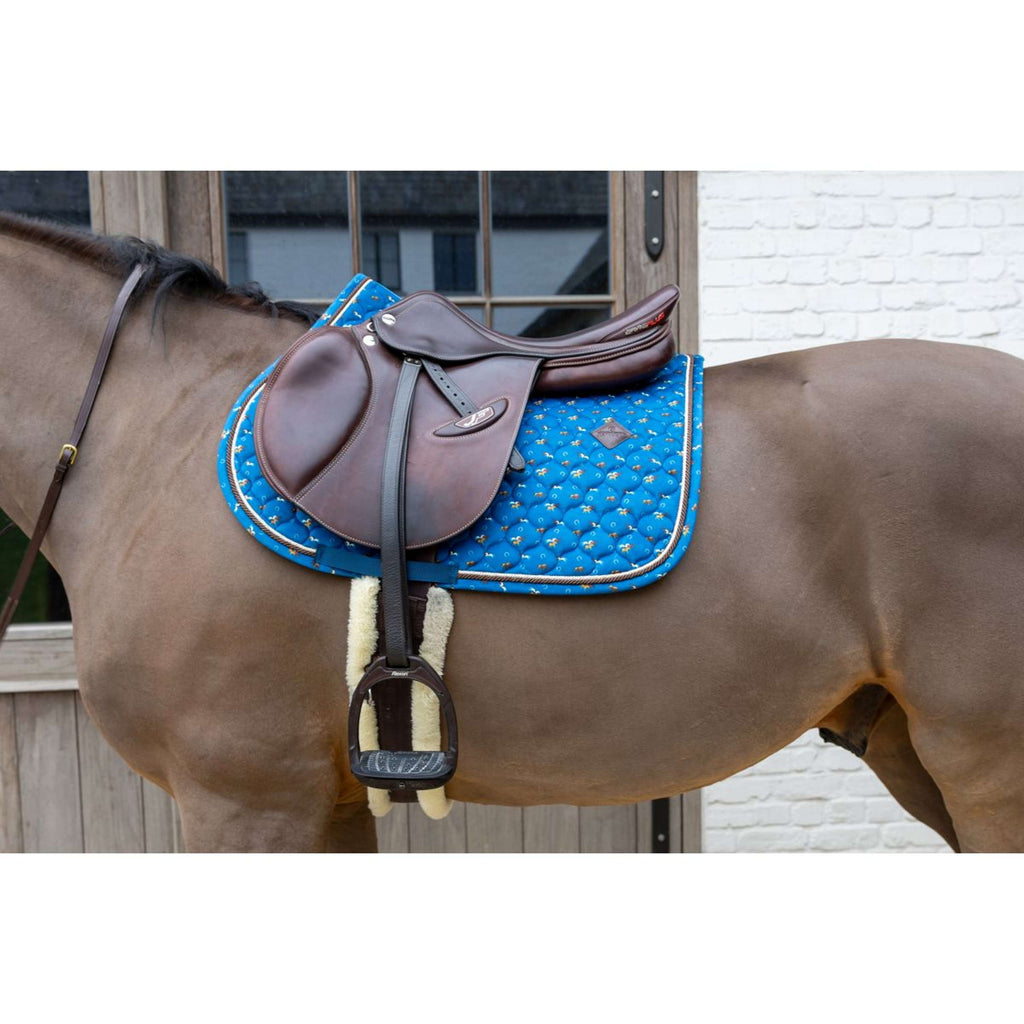 Kentucky Zadeldekje Velvet Horse Printing Springen Navy