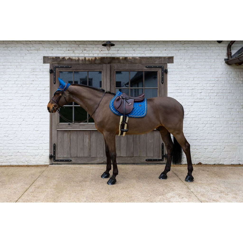 Kentucky Zadeldekje Velvet Horse Printing Springen Navy