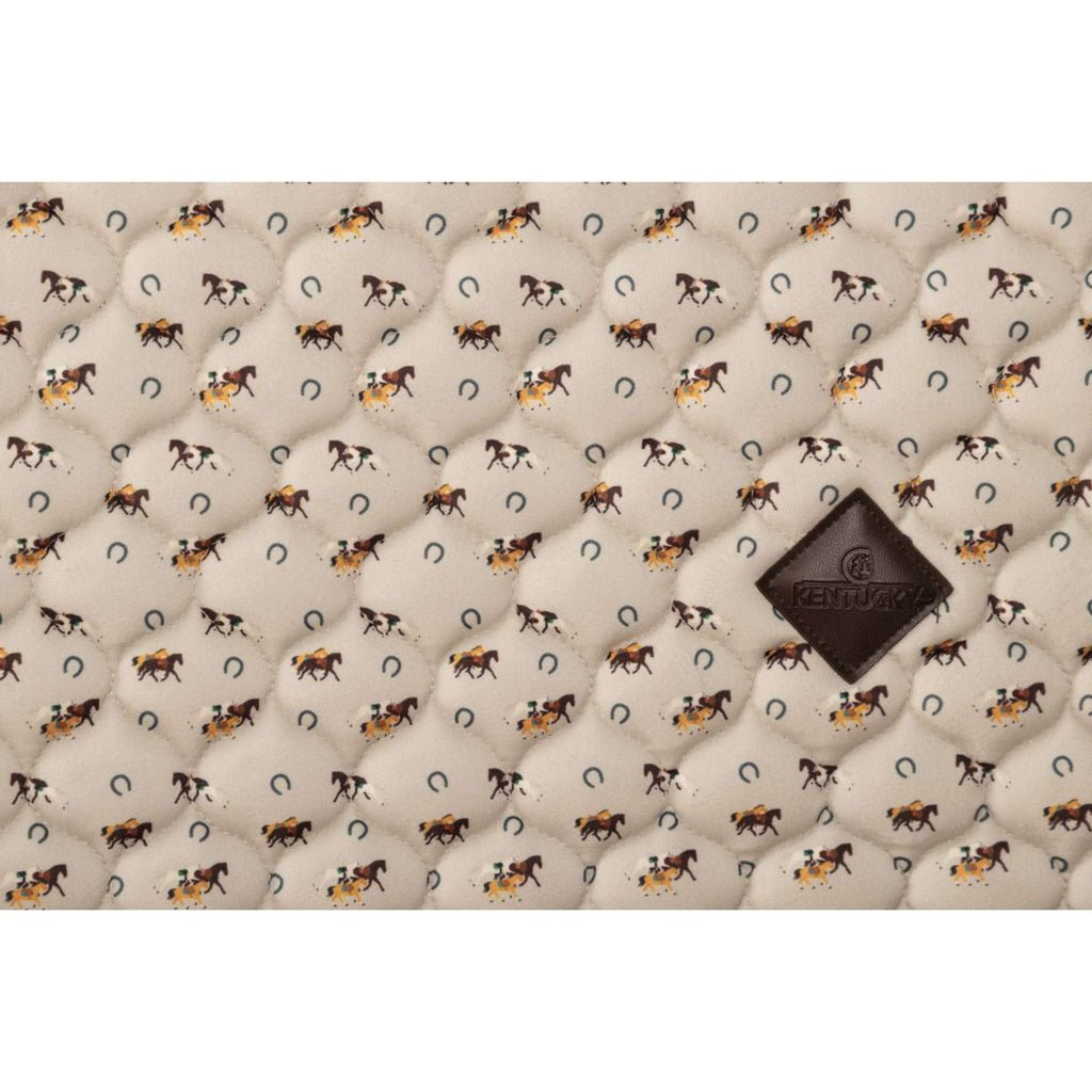 Kentucky Zadeldekje Velvet Horse Printing Springen Beige