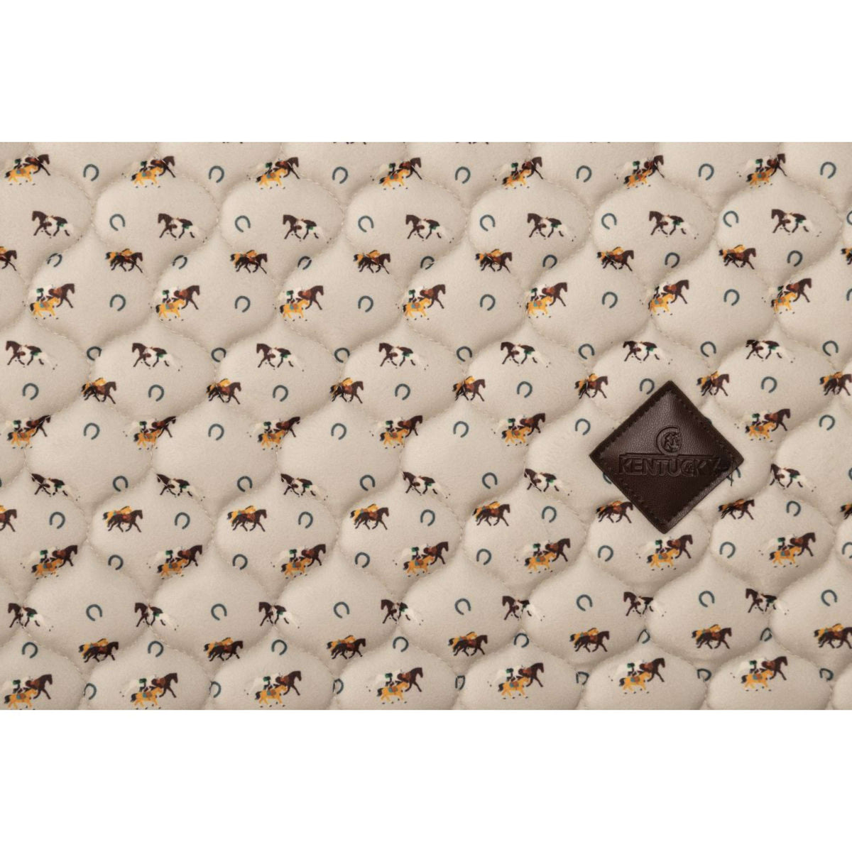 Kentucky Zadeldekje Velvet Horse Printing Beige
