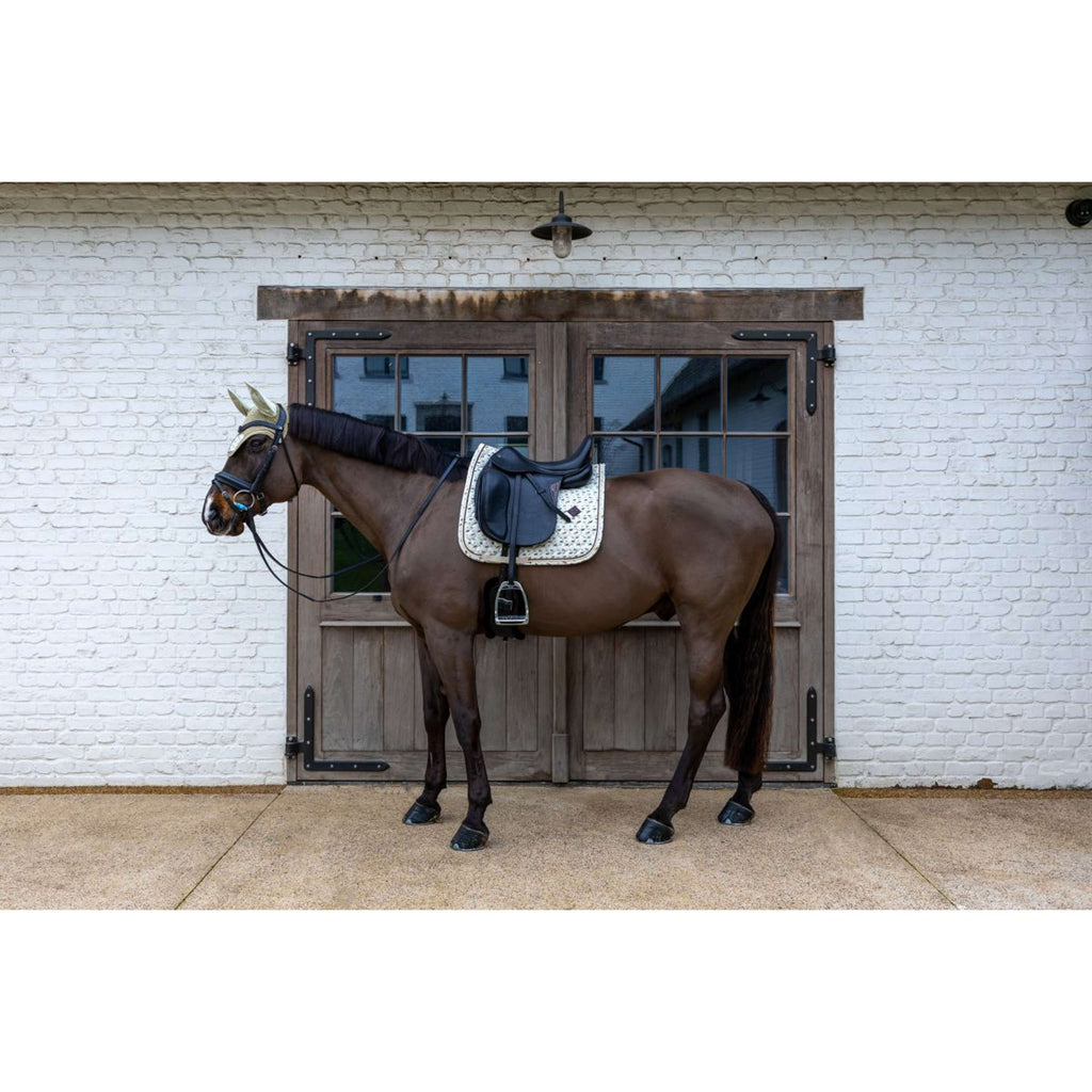 Kentucky Zadeldekje Velvet Horse Printing Dressuur Beige
