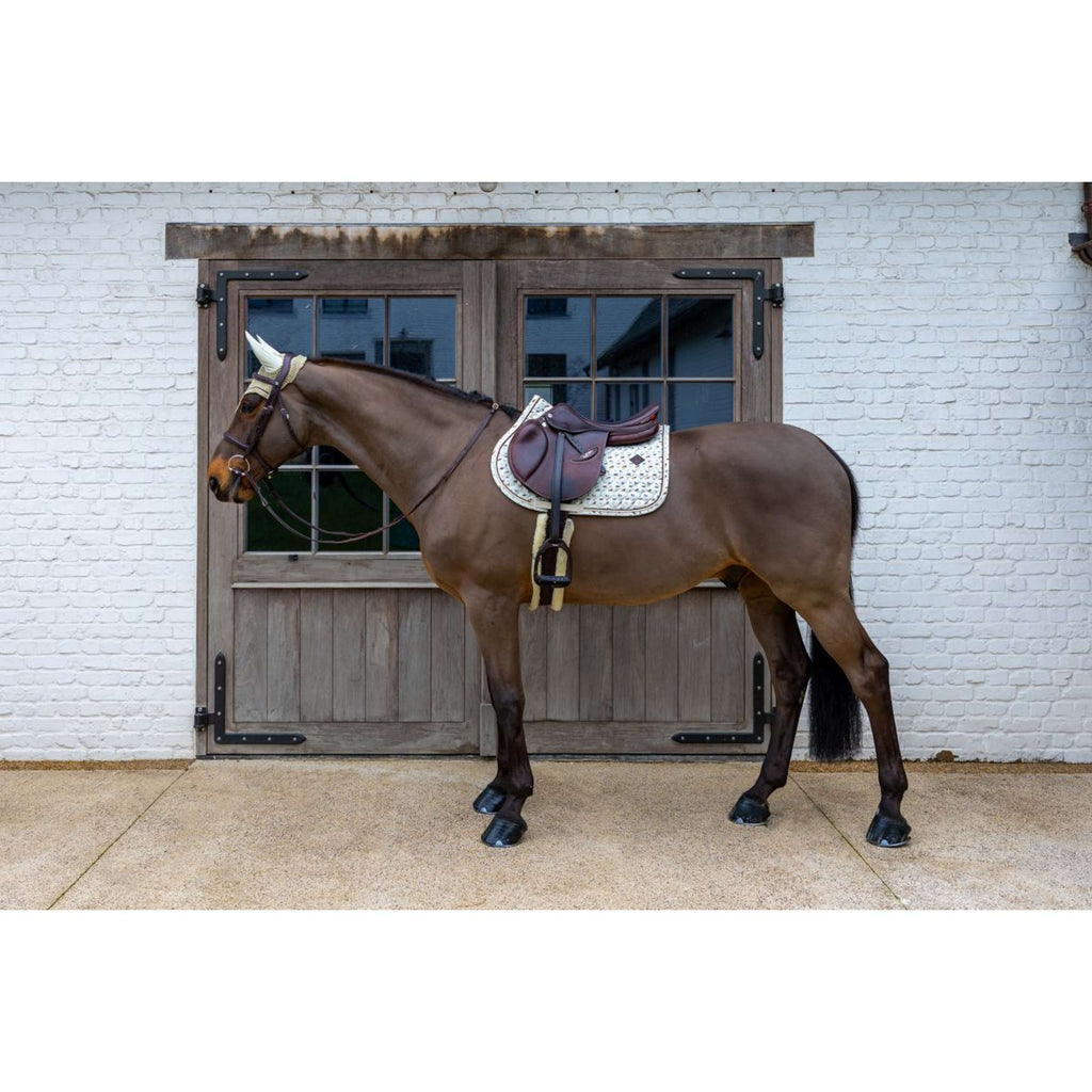 Kentucky Zadeldekje Velvet Horse Printing Beige
