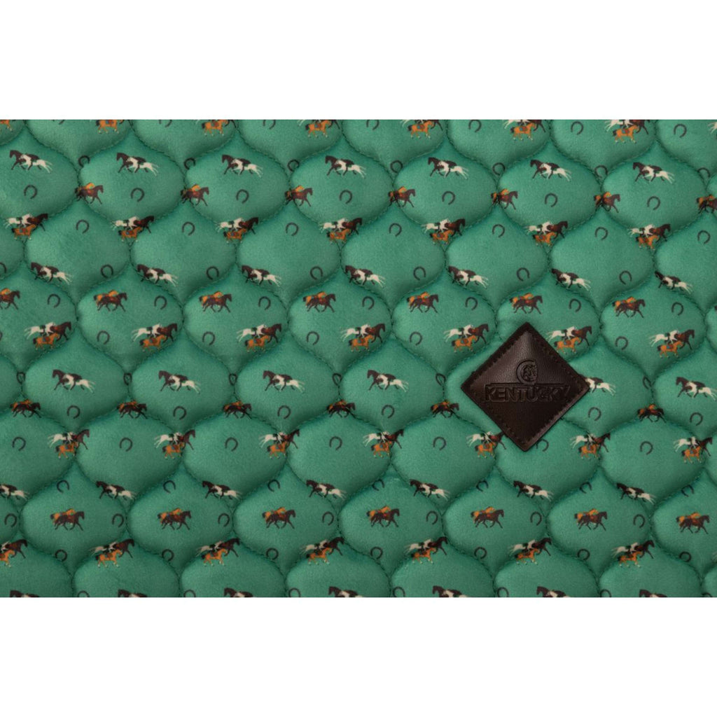 Kentucky Zadeldekje Velvet Horse Printing Groen