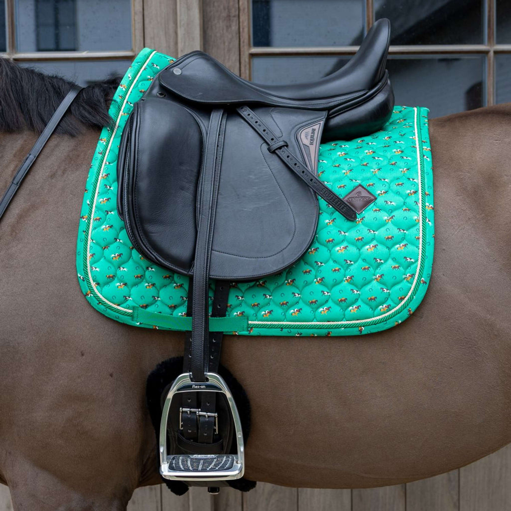 Kentucky Zadeldekje Velvet Horse Printing Dressuur Groen
