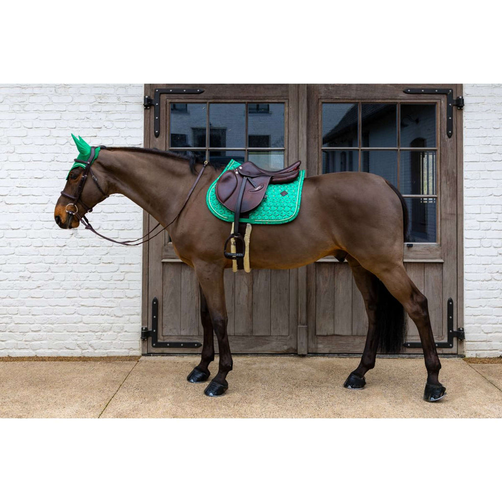 Kentucky Zadeldekje Velvet Horse Printing Springen Groen