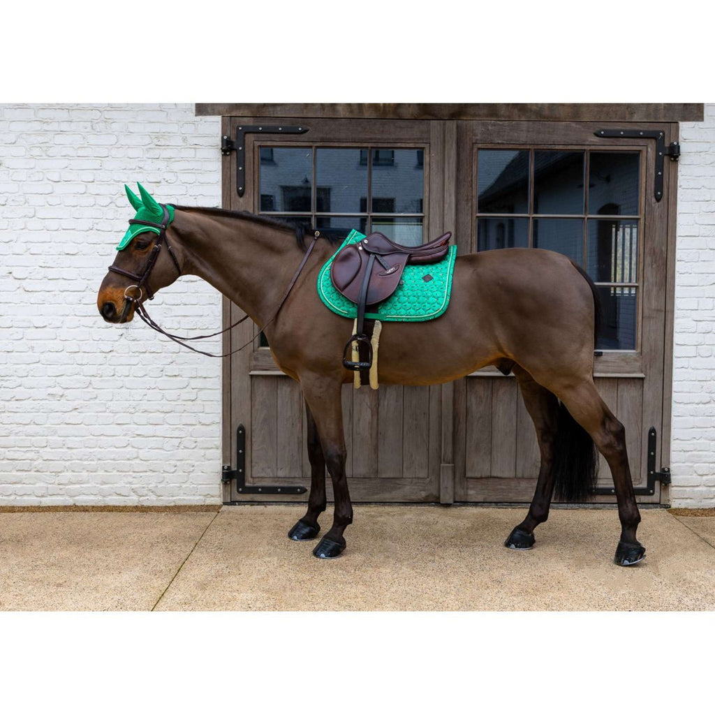 Kentucky Zadeldekje Velvet Horse Printing Springen Groen