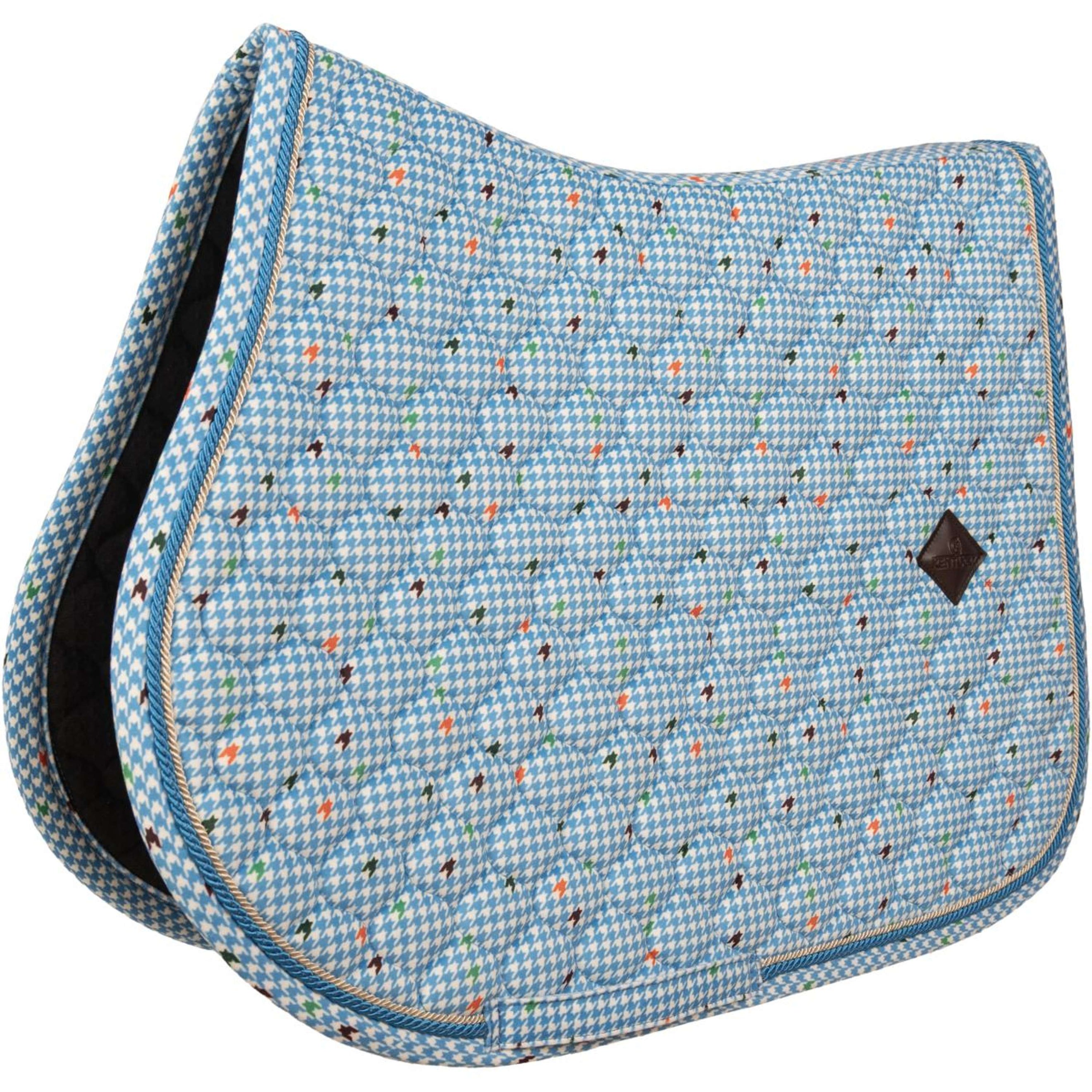 Kentucky Zadeldekje Velvet Pied De Poule Navy