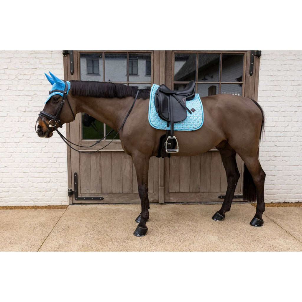 Kentucky Zadeldekje Velvet Pied De Poule Dressuur Navy