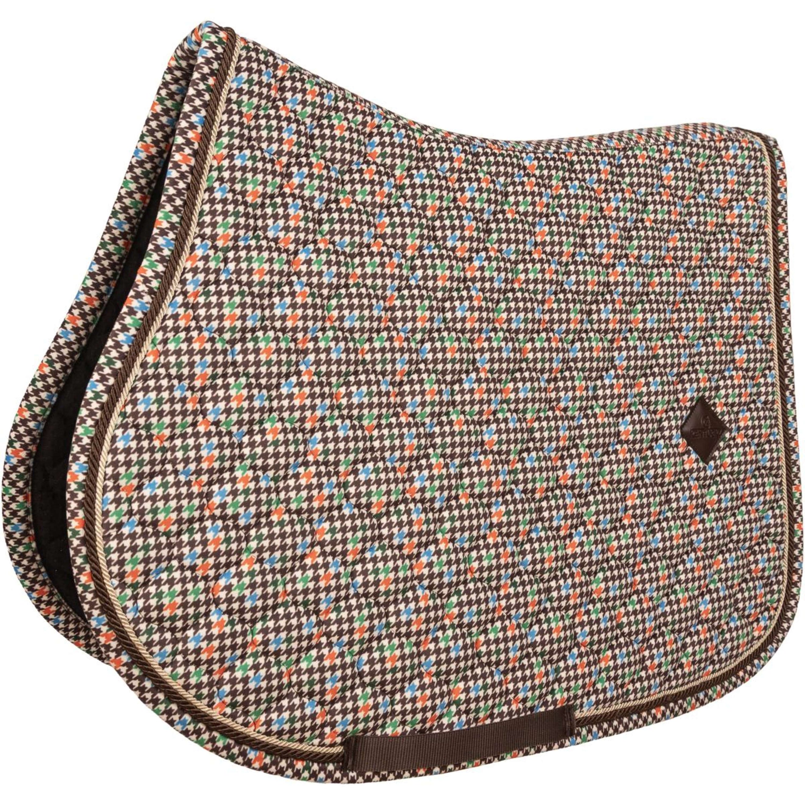 Kentucky Zadeldekje Velvet Pied De Poule Bruin